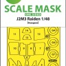 Art Scale 200-M48121 J2M3 Raiden wheels and canopy frame paint mask (outside only) 1/48