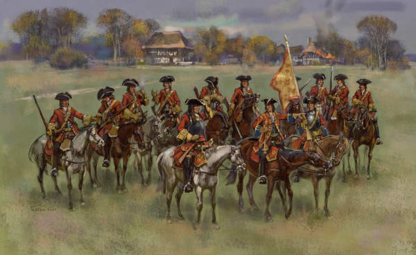 Strelets STR25572 British Regiment of Horse (Late War) (Spanish Succession War) 1/72