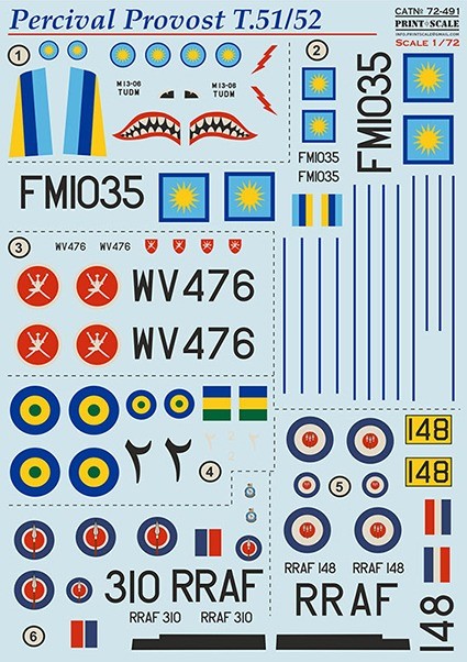Print Scale 72491 Percival Provost T. 51/52 1/72
