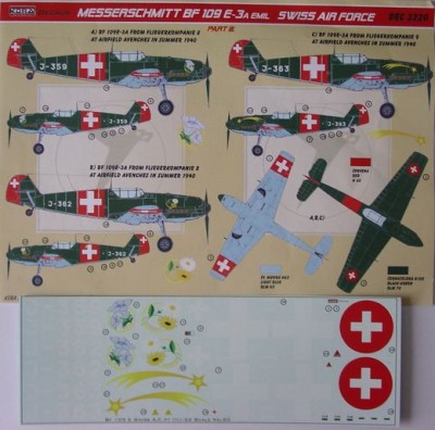 Kora Model DEC3220 Bf 109 E-3A Emil (Swiss AF) Part III. декали 1/32