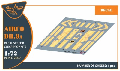 Clear Prop D72007 Decal Airco DH.9a (CL.PROP) 1/72