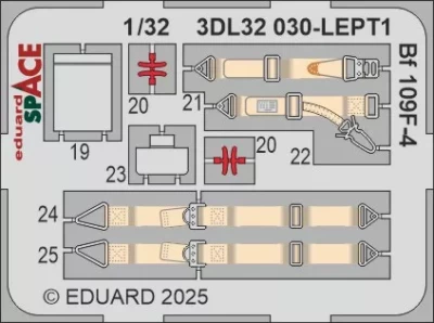 Eduard 3DL32030 Bf 109F-4 SPACE (H.2000/HAS) 1/32