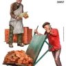 Miniart 38097 Construction Workers w/ Accessories (2 fig.) 1/35