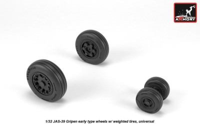 Armory ARAW32502 Saab JAS-39 &quot;Gripen&quot; wheels with weighted tires, early 1/32