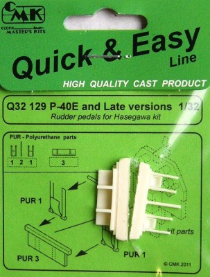 CMK Q32129 P-40E and Later version Rudder pedals for HAS 1/32
