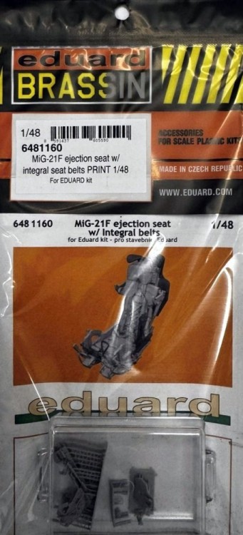 Eduard 6481160 BRASSIN MiG-21F ej.seat w/ integral seatbelts 1/48