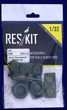 Reskit RS32-0002 Fairchild Rep. A-10 Thunderbolt wheels (TRUM) 1/32