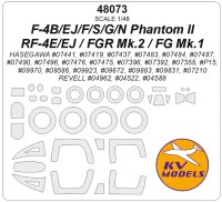 KV Models 48073 F-4B/EJ/F/S/G/N / RF-4E/EJ Phantom II / FGR Mk.2 / FG Mk.1 (HASEGAWA #07441, #07419, #07437, #07483, #07484, #07487, #07490, #07496, #07476, #07475, #07396, #07392, #07355, #09970, #09586, #09923, #09672, #09883, #09831, #P15, #07210 / REV
