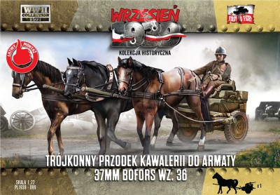 First To Fight FTF-72099 Three-horse cavalry carriage 37mm Bofors w.36 1/72