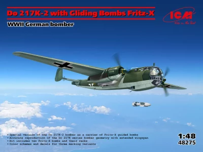 ICM 48275 Do 217K-2 with Fritz-X German WWII Bomber 1/48