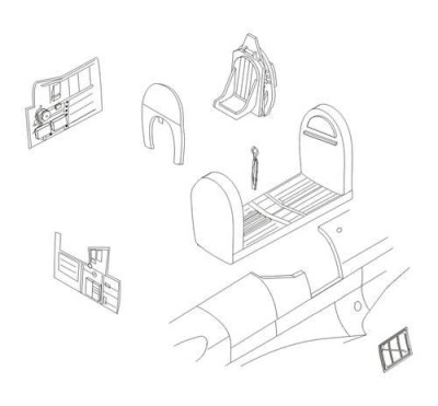 CMK 7256 Seafire FR.46/47 – Interior set for Special Hobby kit 1/72