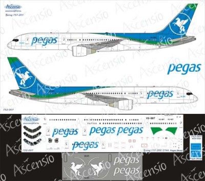 Ascensio 752-007 Boeing 757-200 (Pegas (Ikar)) 1/144
