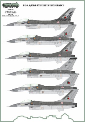 Model Maker Decals D48136 Lockheed-Martin F-16A/AM/B/BM in Portuquese service - generic set 1/48