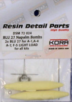 Kora Model DSM72024 BLU 27 Napalm Bombs 'Light Load' (2 pcs.) 1/72