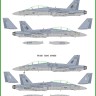 Model Maker Decals D72053 McDonnell-Douglas F/A-18D VMFA-533 Hawks 1/72