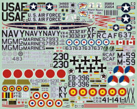 4+ Publications MKD-48008 Publ. Lockheed T-33 colours&markings (1/48 decals)