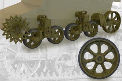 Fury Models 35012 US light tank M3/M3A1/M5 suspension set 1/35
