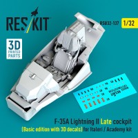 Reskit U32137 F-35A Lightning II Late cockpit Basic (IT/AC) 1/32