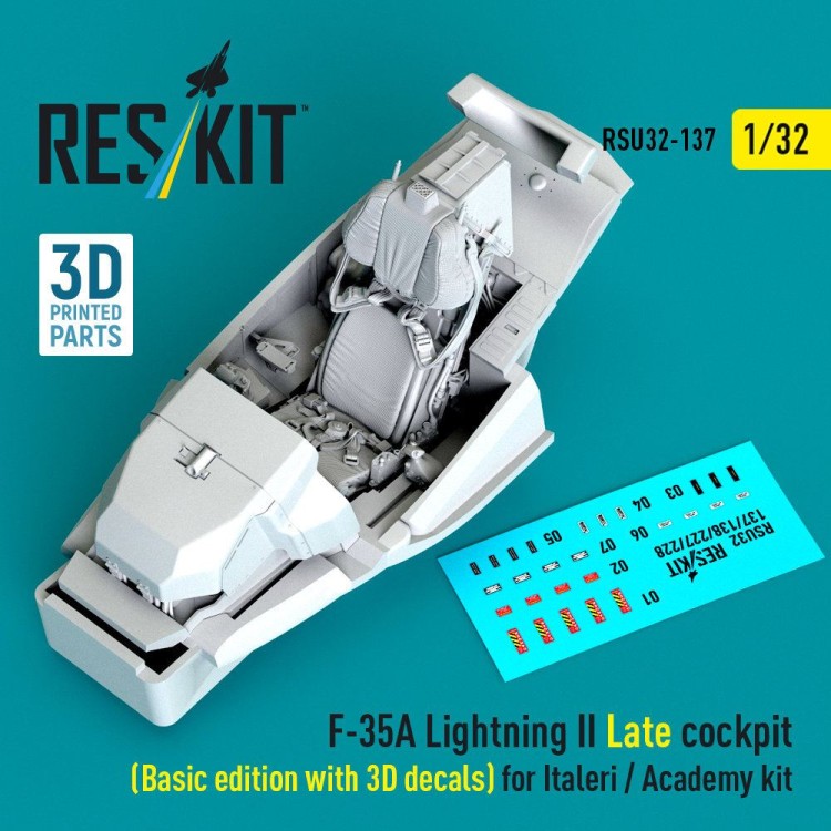 Reskit U32137 F-35A Lightning II Late cockpit Basic (IT/AC) 1/32