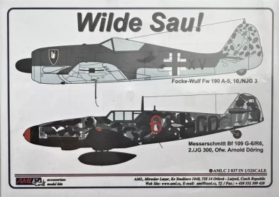 AML AMLC32037 Decals Fw 190A-5 &amp; Bf 109 G-6/R6 1/32