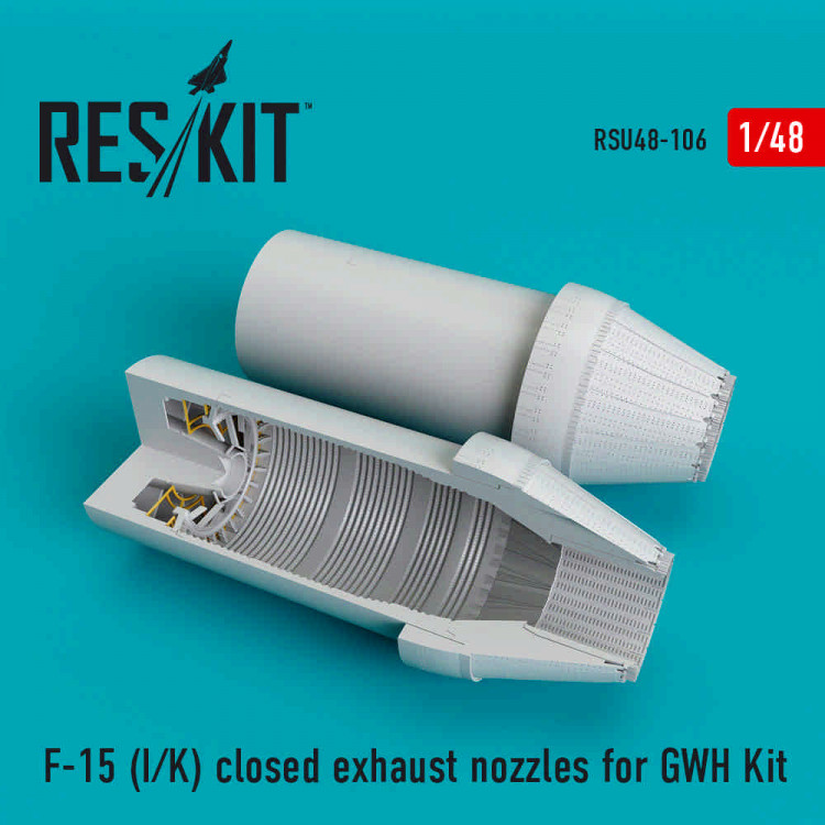 Reskit RSU48-0106 F-15 (I/K) closed exhaust nozzles (GWH) 1/48