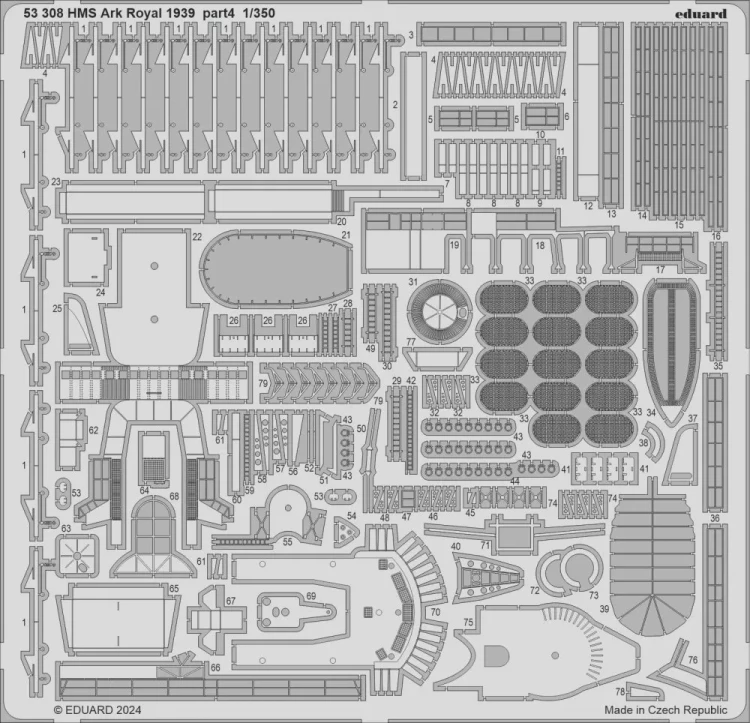 Eduard 53308 SET HMS Ark Royal 1939 part 4 (I LOVE KIT) 1/350