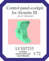 Lf Model 3D7255 Control panel-cockpit for Alouette III (3D) 1/72