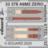 Eduard 33378 SET A6M2 Zero seatbelts STEEL (TAM) 1/32