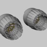 Brengun BRL-72296 MiG-29A engine nozzles (resin set) 1/72