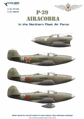 Colibri decals 72125 Airacobra MK.1/Р-400/ P-39 D in the Red Army 1/72