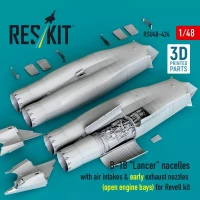 Reskit U48424 B-1B 'Lancer' nacelles early (open eng.bay) 1/48