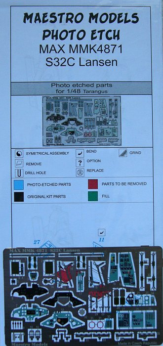 Maestro Models MMCP-4871 1/48 S32C Lansen - interior (colour PE set)