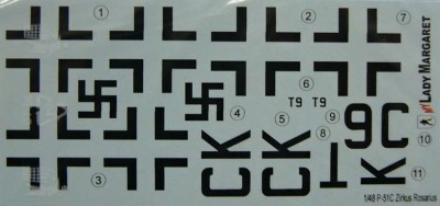 LF Model C4872 Decals N.A. P-51C Zirkus Rosarius (HAS) Pt.1 1/48