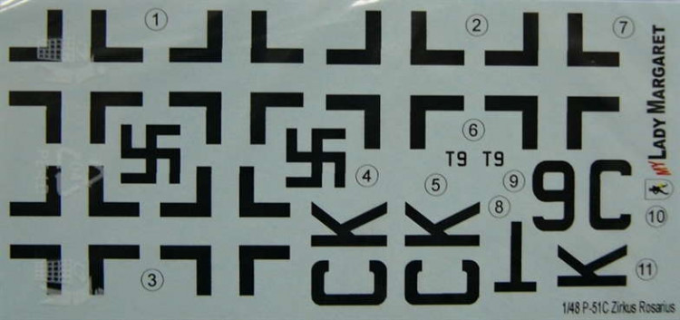 LF Model C4872 Decals N.A. P-51C Zirkus Rosarius (HAS) Pt.1 1/48