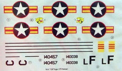 LF Model C72172 Decals N.A. T-28 Trojan over Vietnam (SWORD) 1/72