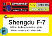 Kovozavody Prostejov EX053 Canopy&wheel mask Chengdu F-7 1/72
