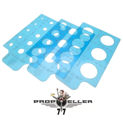 77 Propeller 77PRP044 Airbrush Stencils for spraying stains - SET D (3x)