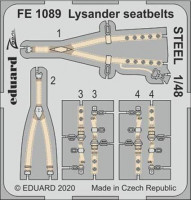 Eduard FE1089 1/48 Lysander seatbelts STEEL (EDU)