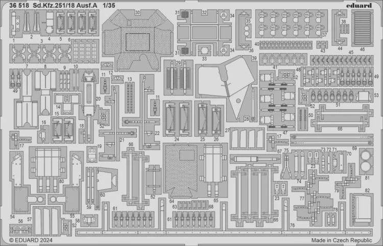 Eduard 36518 SET SdKfz 251/18 Ausf A (ICM) 1/35