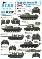 Star Decals 35-C1154 Tanks in Prague 1968. Soviet T-62A, PT-76 m/1951, PT-76B, T-34-85, ASU-85 1/35
