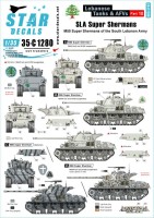 Star Decals 35-C1280 Lebanese Tanks & AFVs # 10 SLA M50 Super Sherman in South Lebanese Army militia service.M50 Super Sherman (based on M4A3 hull),M50 Super Sherman (based on M4A4 hull) 1/35