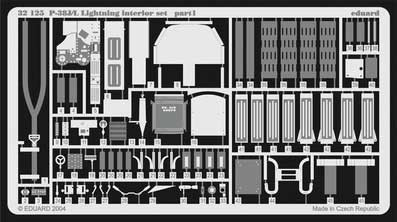 Eduard 32125 P-38L interior TRU