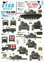 Star Decals 35-C1389 Tet 1968 - HuГ© City. US Marines tanks and vehicles. M48A3 early model, M48A3 model B, M48A3 model B Dozer-tank,M67A2 'Zippo' Flame-tank,, Dodge M37 truck and and Dodge M43 ambulance 1/35
