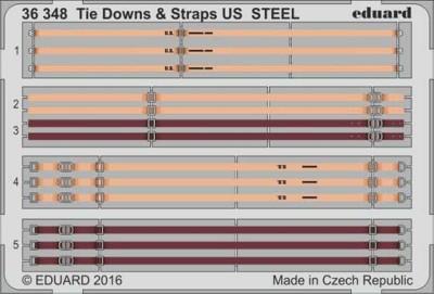 Eduard 36348 Tie Downs &amp; Straps US STEEL 1:35