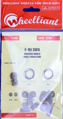 Wheelliant 148016 F-16I Sufa weighted wheels (KIN) 1/48