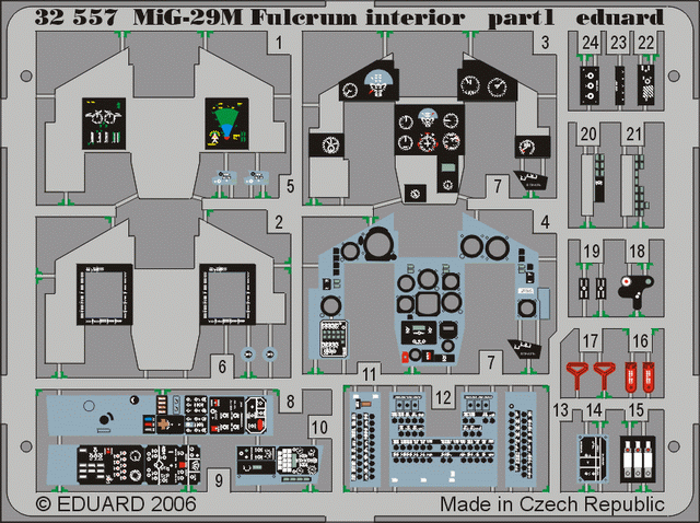 Eduard 32557 MiG-29M Fulcrum interior TRU