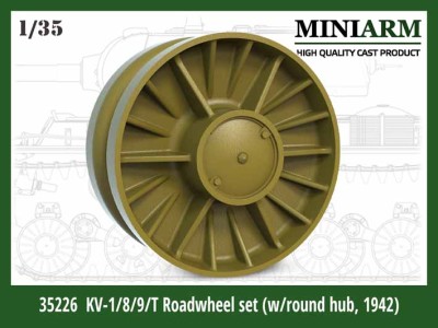 Miniarm 35226 КВ-1/8/9/Т Опорные катки с круглой ступицей (обр. 1942 г.) 1/35