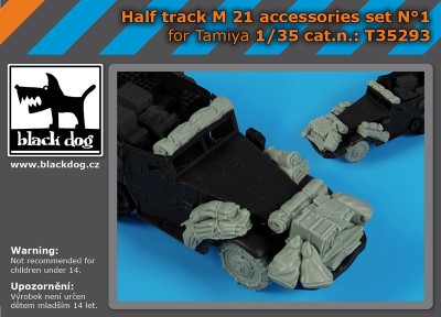 Black Dog T35293 M21 Half Track accessories set NВ°1 (designed to be used with Tamiya kits) 1/35