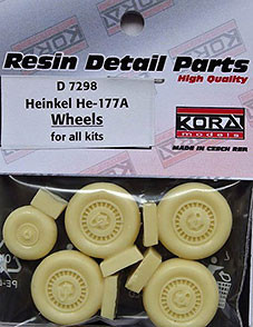 Kora Model D7298 Wheels for Heinkel He-177A 1/72