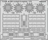 Eduard 73829 SET B-24H cockpit & engines (AIRF) SET 1/72